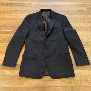 Ralph Lauren Brown two button wool blend blazer jacket size 42 long
 b40